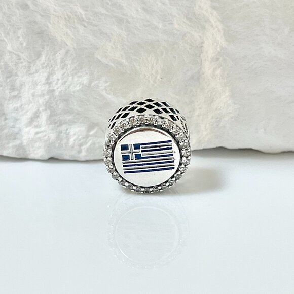Pandora Jewelry - Pandora Greece Flag Bead Charm S925 Silver Charm